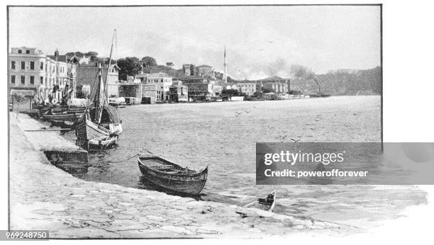 »å´Ç±ô³¾²¹²ú²¹³óç±ð bay in istanbul, turkey - 19th century - »å´Ç±ô³¾²¹²ú²¹³óç±ð stock illustrations