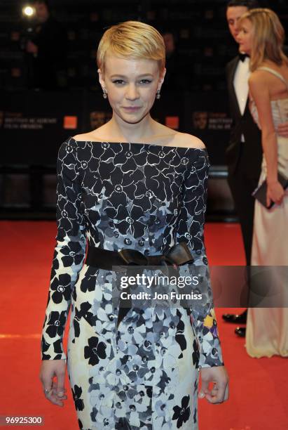 Carey Mulligan attends the Orange British Academy Film Awards 2010 at the Royal Opera House on February 21, 2010 in London, England.