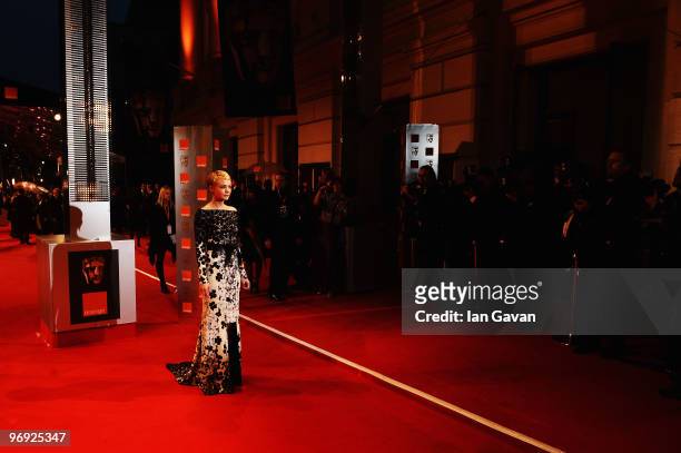 Actress Carey Mulligan attends the Orange British Academy Film Awards 2010 at the Royal Opera House on February 21, 2010 in London, England.