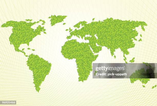 green world map - world environment stock illustrations