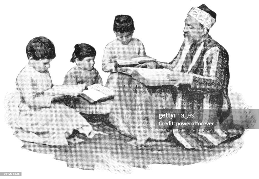 Kinder lernen die Lehren des Islam in Istanbul, Türkei - Ottoman-Reich