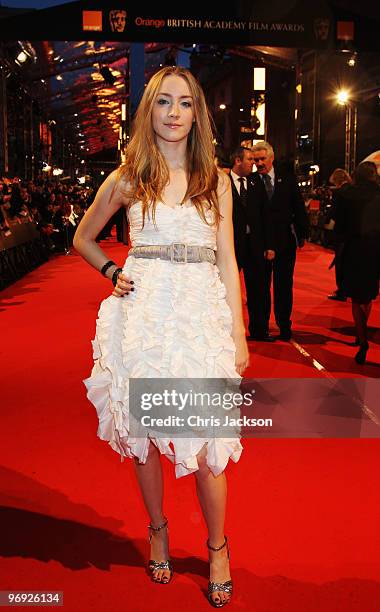 Actress Saoirse Ronan attends the Orange British Academy Film Awards 2010 at the Royal Opera House on February 21, 2010 in London, England.