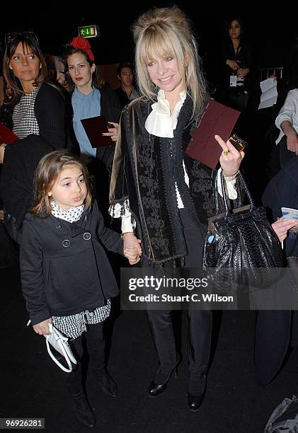 Jo Wood attends the Japser Conran show during London Fashion Week on February 21, 2010 in London, England.