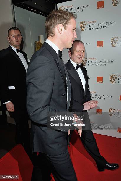 Prince William attends the Orange British Academy Film Awards 2010 at the Royal Opera House on February 21, 2010 in London, England.