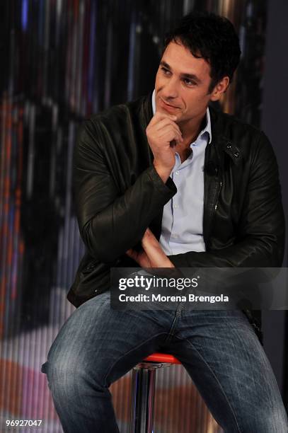 Raul Bova during the Italian TV show "Quelli Che il Calcio" on February 21, 2010 in Milan, Italy.