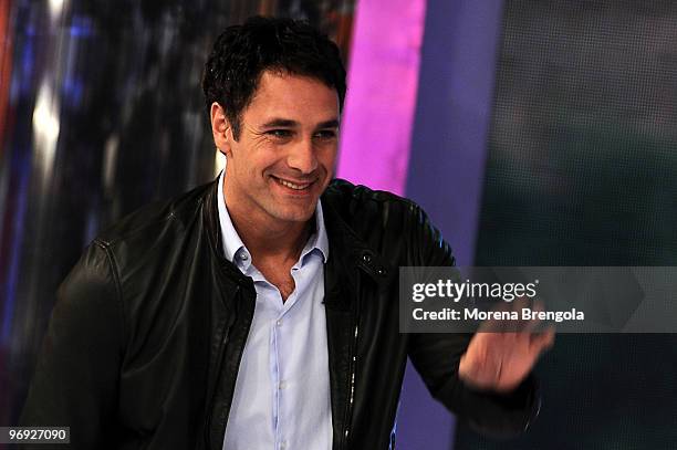 Raul Bova during the Italian TV show "Quelli Che il Calcio" on February 21, 2010 in Milan, Italy.