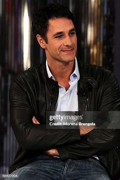 Raul Bova during the Italian TV show "Quelli Che il Calcio" on February 21, 2010 in Milan, Italy.