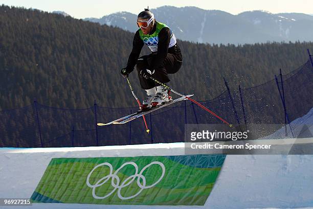 Martin Fiala of Germany competes in a men's ski cross qualification race on day ten of the Vancouver 2010 Winter Olympics at Cypress Mountain Resort...