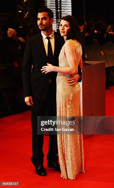 Actress Jodie Whittaker and guest attend the Orange British Academy Film Awards 2010 at the Royal Opera House on February 21, 2010 in London, England.