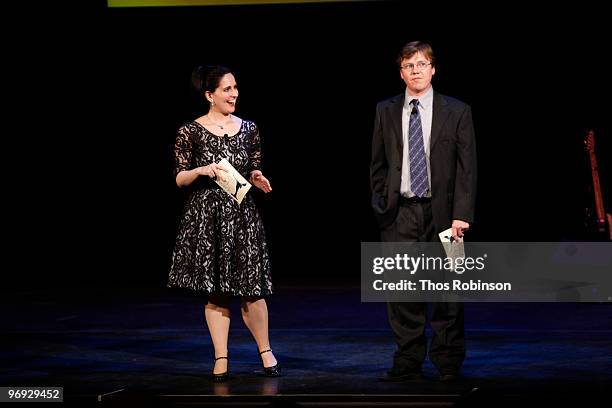 Actress Stephanie D' Abruzzo and guest attend the 62 Annual Writers Guild Awards - Show at the Millennium Broadway Hotel on February 20, 2010 in New...