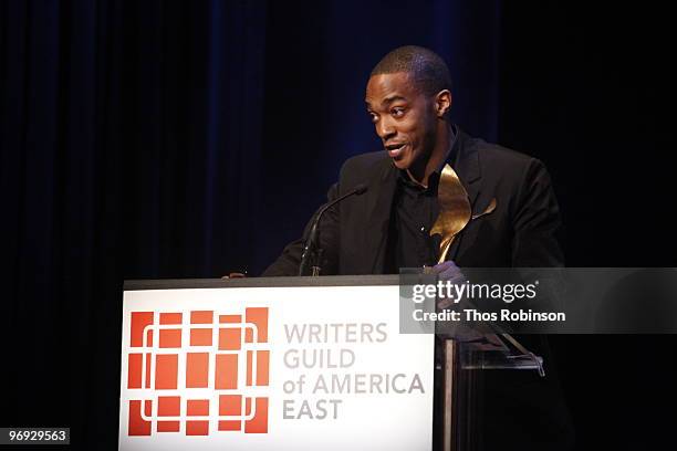 Actor Anthony Mackie attends the 62 Annual Writers Guild Awards - Show at the Millennium Broadway Hotel on February 20, 2010 in New York City.