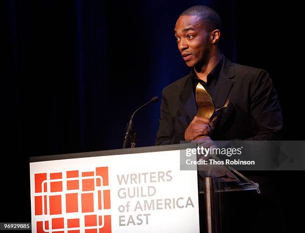 Actor Anthony Mackie attends the 62 Annual Writers Guild Awards - Show at the Millennium Broadway Hotel on February 20, 2010 in New York City.