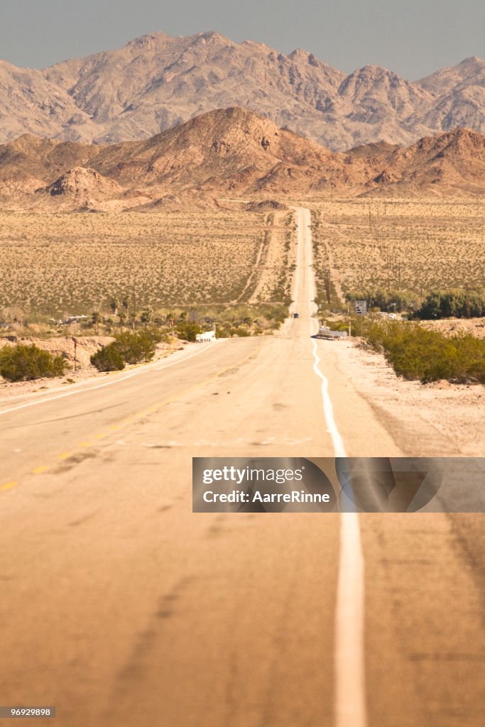 Route 66 through the desert