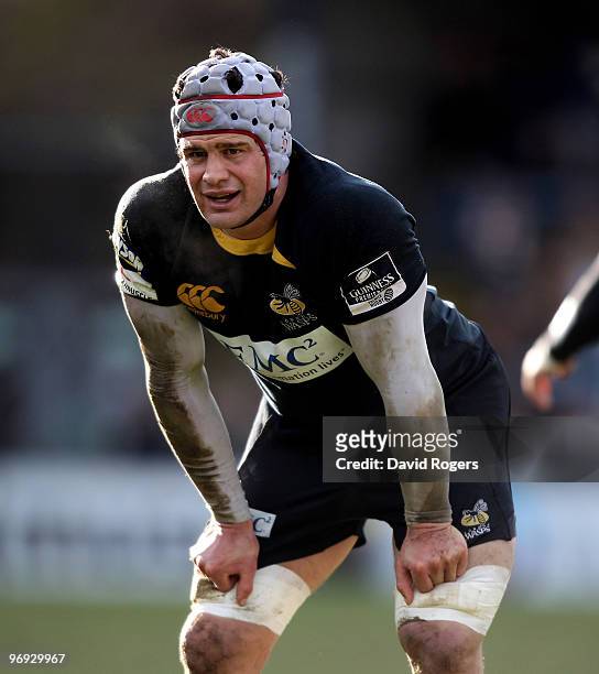 Dan Ward-Smith of Wasps looks on during the Guinness Premiership match between London Wasps and Saracens at Adams Park on February 21, 2010 in High...