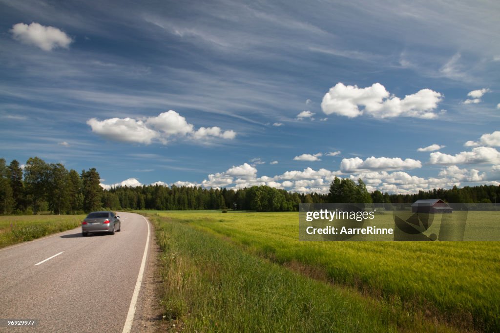 Driving in Finland's countryside
