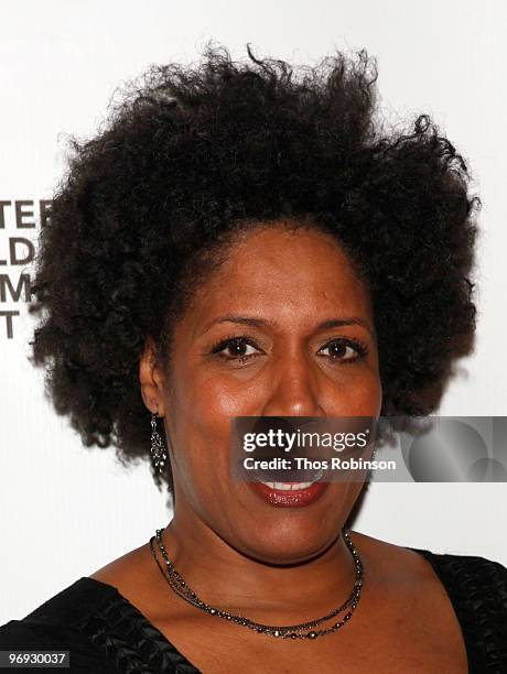 Personality Nancy Giles attends the 62 Annual Writers Guild Awards - Arrivals & Cocktail Party at the Millennium Broadway Hotel on February 20, 2010...