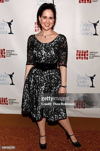 Actress Stephanie D' Abruzzo attends the 62 Annual Writers Guild Awards - Arrivals & Cocktail Party at the Millennium Broadway Hotel on February 20,...