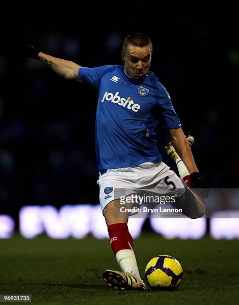 Jamie O'Hara of Portsmouth in action during the Barclays Premier League match between Portsmouth and Stoke City at Fratton Park on February 20, 2010...