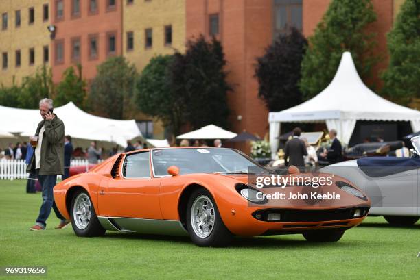 Lamborghhini Miur S on display at the London Concours at the Honourable Artillery Company on June 7, 2018 in London, England. The event billed as the...