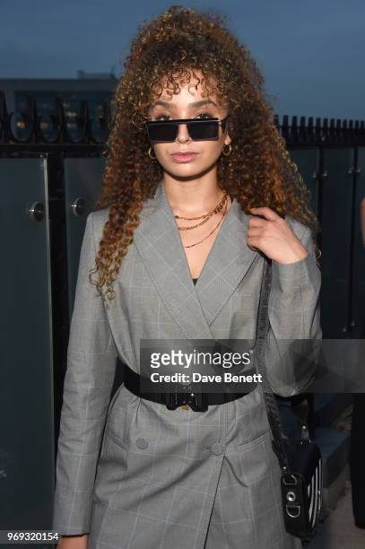 Ella Eyre attends the launch of Mytheresa.com's magazine "The Album" at The London EDITION on June 7, 2018 in London, England.