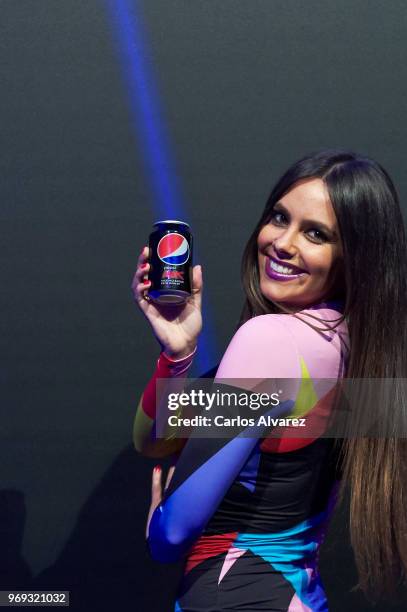 Cristina Pedroche attends Pepsi Max summer campaign presentation at Studio Pradillo on June 7, 2018 in Madrid, Spain.