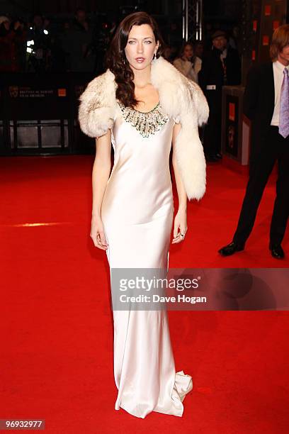 Margo Stiley arrives at the Orange British Academy Film Awards held at The Royal Opera House on February 21, 2010 in London, England.