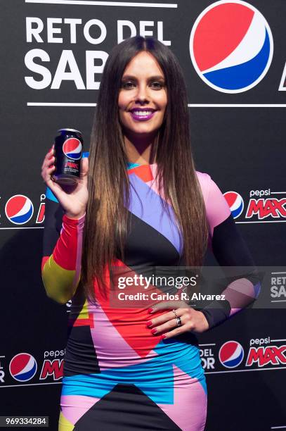 Cristina Pedroche attends Pepsi Max summer campaign presentation at Studio Pradillo on June 7, 2018 in Madrid, Spain.