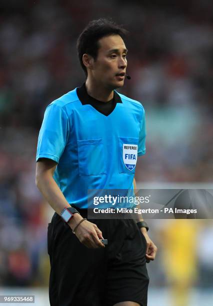 Match referee Hiroyuki Kimura during the International Friendly match at Elland Road, Leeds