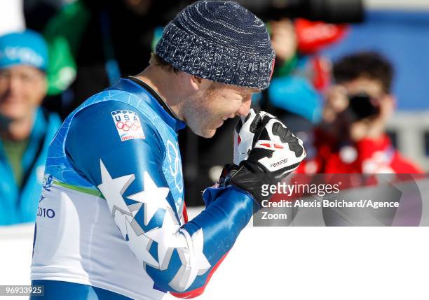 Bode Miller of the USA takes the Gold Medal during the Alpine Skiing Men's Super Combined on day 10 of the Vancouver 2010 Winter Olympics at Whistler...