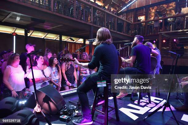 Recording artist Jordan Davis performs onstage in the HGTV Lodge at CMA Music Fest on June 7, 2018 in Nashville, Tennessee.