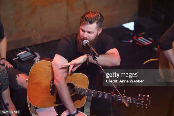 Recording artist Jordan Davis performs onstage in the HGTV Lodge at CMA Music Fest on June 7, 2018 in Nashville, Tennessee.