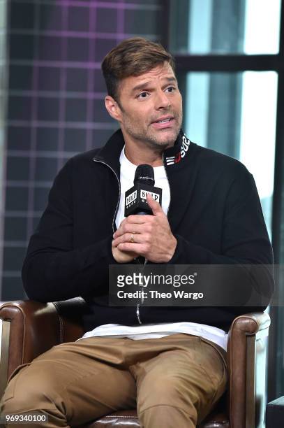 Ricky Martin attends Build at Build Studio on June 7, 2018 in New York City.