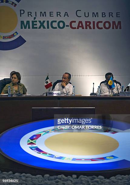 Mexican President Felipe Calderon , Caribbean Community General Secretary Edwin W. Carrington and Mexican Secretary of Foreign Relations Patricia...