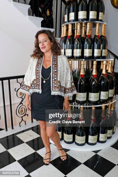 Jade Jagger attends the Moet Summer House VIP launch night on June 7, 2018 in London, England.