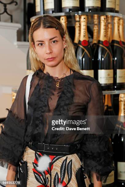 Irina Lakicevic attends the Moet Summer House VIP launch night on June 7, 2018 in London, England.