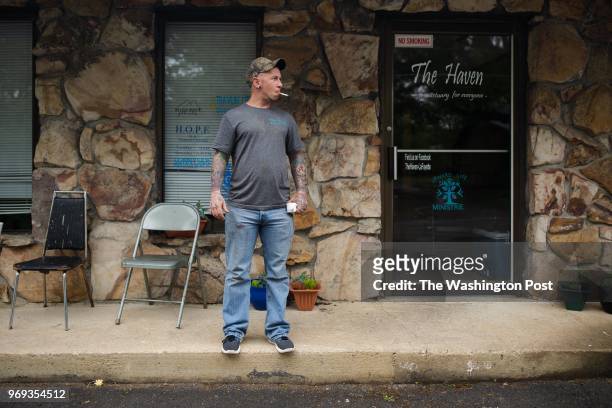 April 26: Chris Buckley is photographed at The Haven, a church in LaFayette, Ga., on Thursday, April 26, 2018. Buckley, a former member of the KKK...