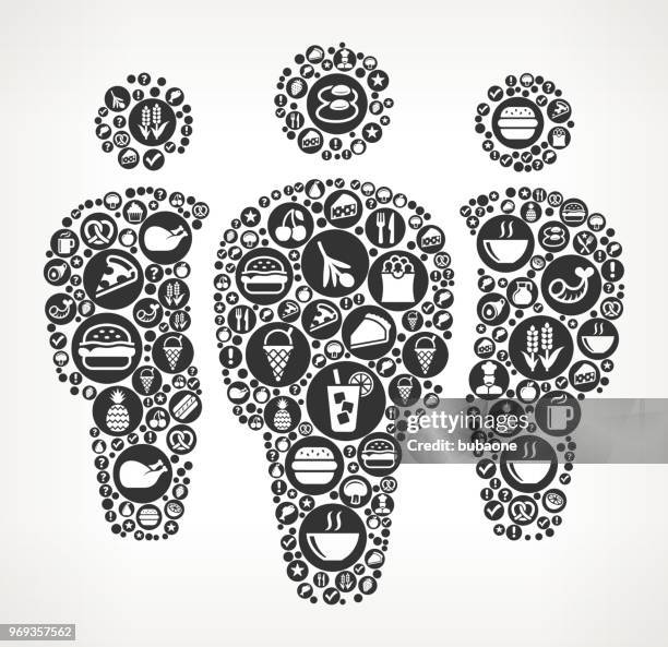 small group food black and white icon background - mini eggs stock illustrations