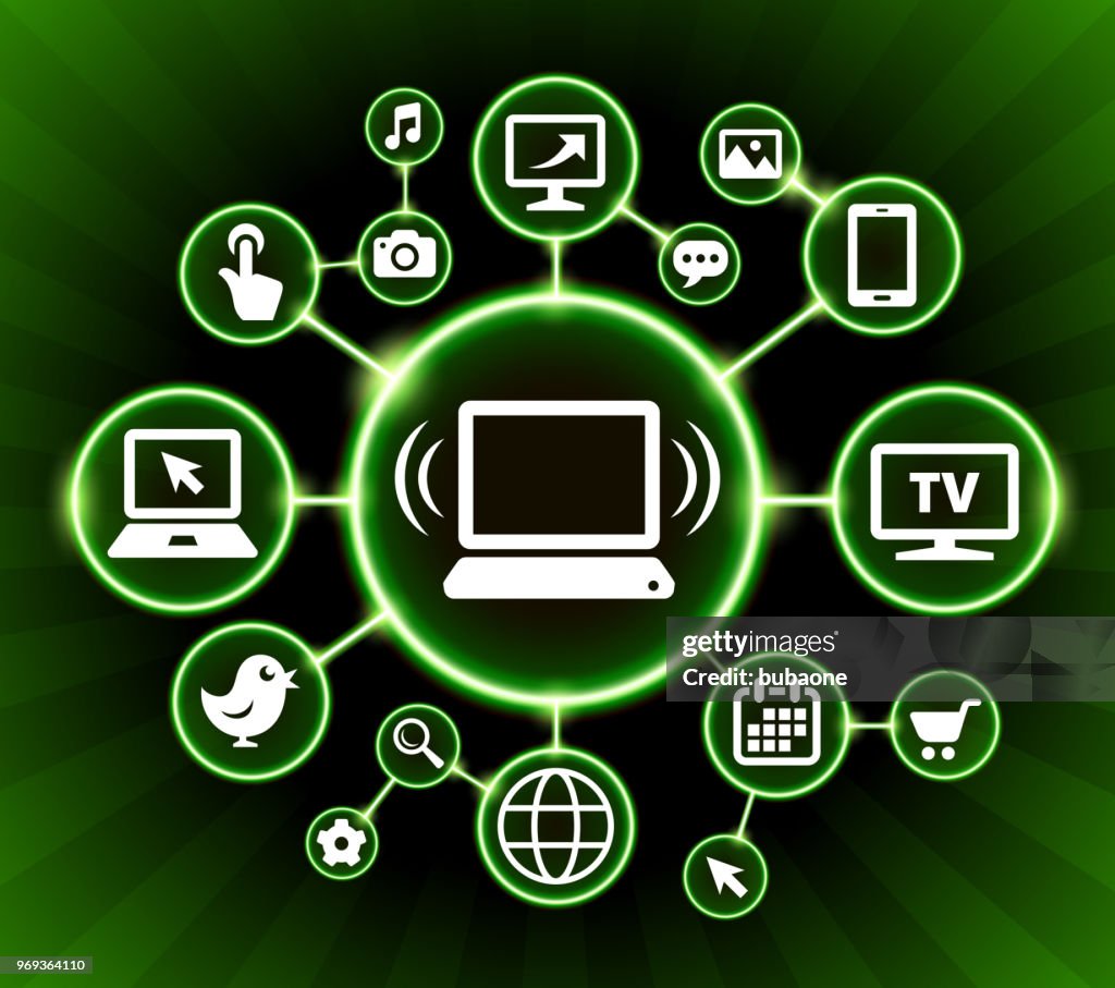 Computer Signal Communication Network Computer Signal Internet Communication Technology Dark Buttons ...