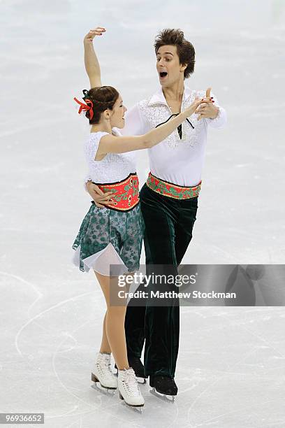 Kamila Hajkova and David Vincour of the Czech Republic compete in the figure skating ice dance - original dance on day 10 of the Vancouver 2010...