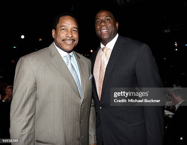 Hall of Famer Dave Winfield and Magic Johnson attend the "I Have A Dream Los Angeles" Gospel Brunch at House of Blues Sunset Strip on February 21,...