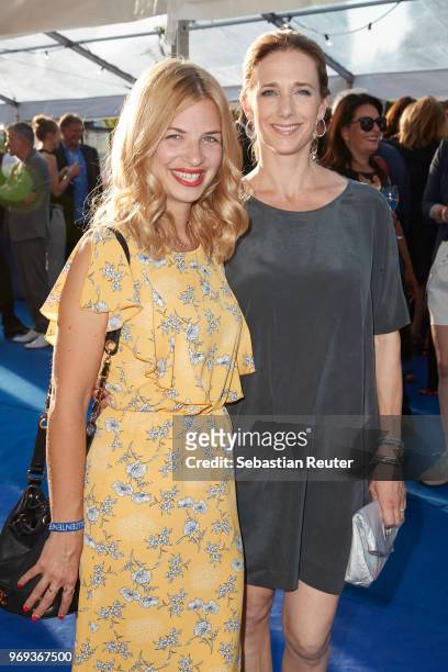 Actress Susan Sideropoulos and actress Kristin Meyer attend the summer party 2018 of the German Producers Alliance on June 7, 2018 in Berlin, Germany.