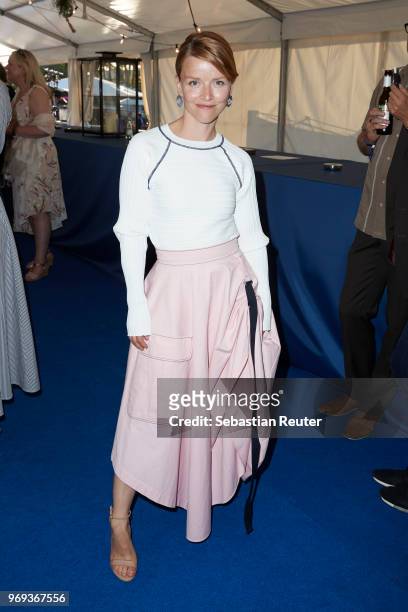 Actress Karoline Schuch attends the summer party 2018 of the German Producers Alliance on June 7, 2018 in Berlin, Germany.