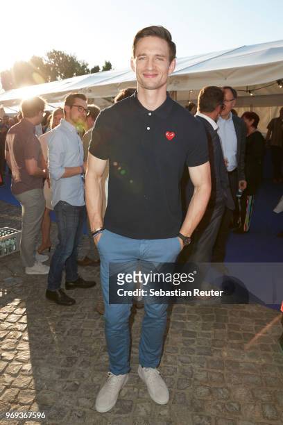 Actor August Wittgenstein attends the summer party 2018 of the German Producers Alliance on June 7, 2018 in Berlin, Germany.