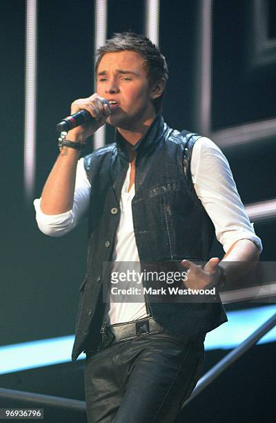 Daniel Lloyd performs on stage at Wembley Arena on February 21, 2010 in London, England.