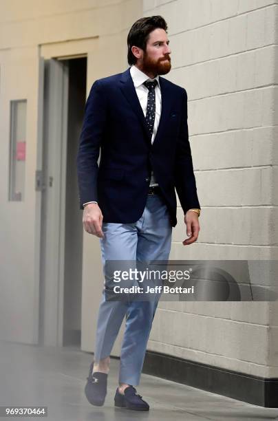 James Neal of the Vegas Golden Knights arrives at T-Mobile Arena prior to Game Five of the Stanley Cup Final against the Washington Capitals during...