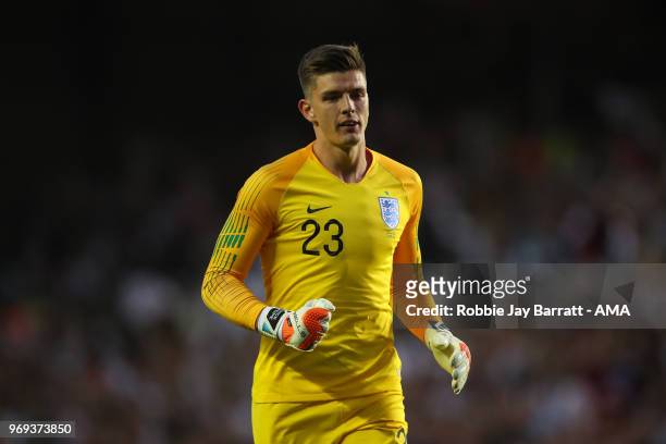 Nick Pope of England during the International Friendly match between England and Costa Rica at Elland Road on June 7, 2018 in Leeds, England.
