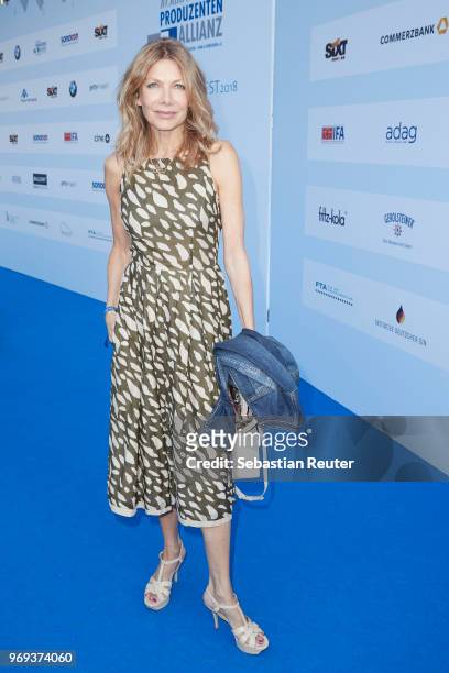 Actress Ursula Karven attends the summer party 2018 of the German Producers Alliance on June 7, 2018 in Berlin, Germany.