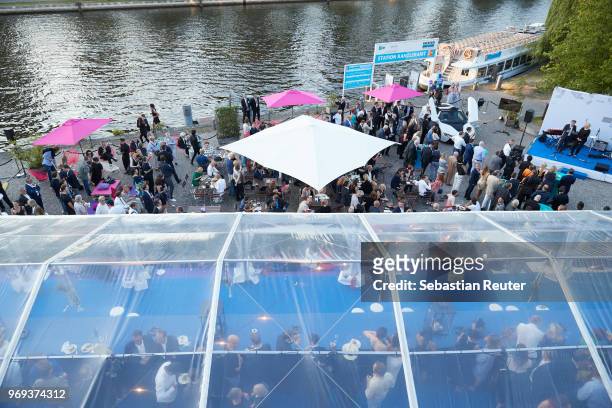 An overview of the venue at the summer party 2018 of the German Producers Alliance on June 7, 2018 in Berlin, Germany.