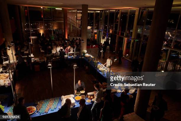 An overview of the venue at the summer party 2018 of the German Producers Alliance on June 7, 2018 in Berlin, Germany.