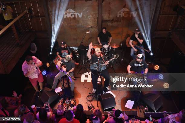 Recording artist Luke Combs performs onstage in the HGTV Lodge at CMA Music Fest on June 7, 2018 in Nashville, Tennessee.